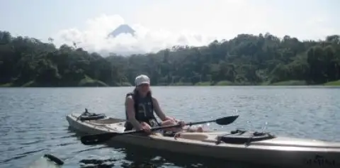 Kayaking on Lake Arenal