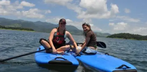 stand up paddling Arenal Lake