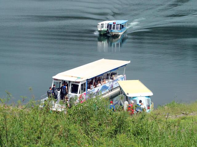 Boats on Arenal Lake for Taxi-Boat-Taxi