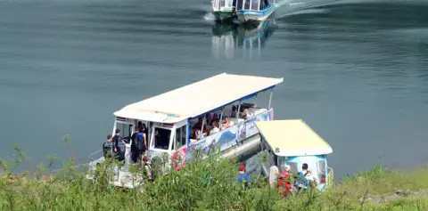 Boats on Arenal Lake for Taxi-Boat-Taxi
