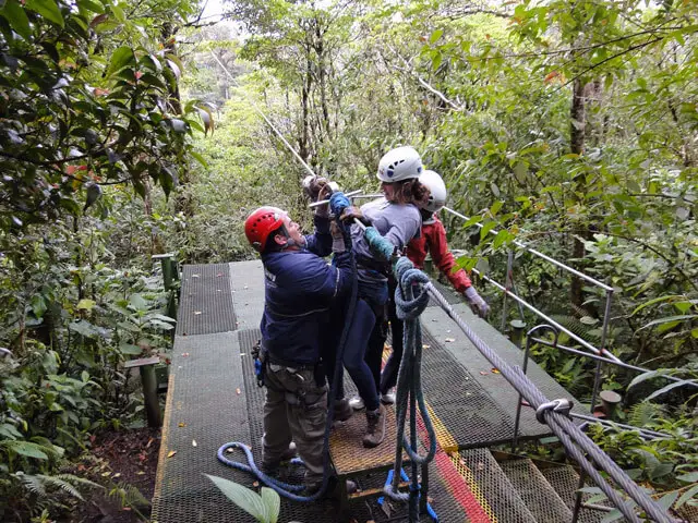 Getting Ready for the Canopy Tour in Monteverde Getting Ready for the Canopy Tour in Monteverde