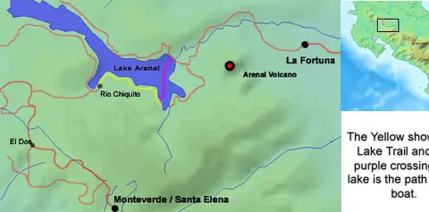 Lake Trail horseback route we use between Monteverde and Arenal Costa Rica