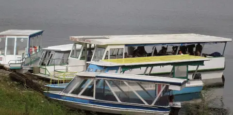 Boats Docked at Arenal Lake Shore