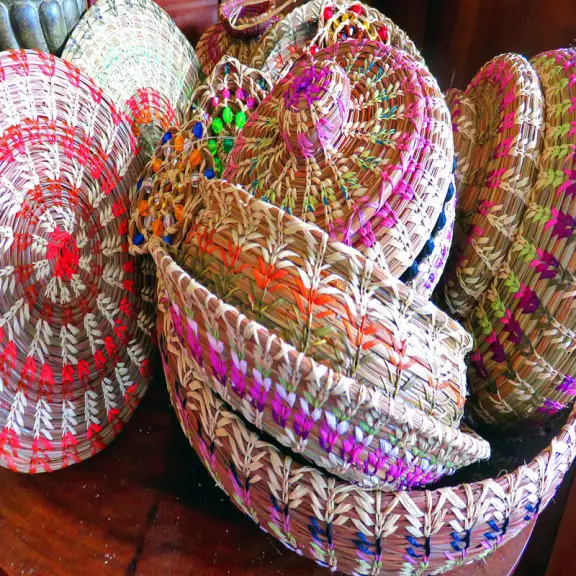 Benito Guindon pine needle baskets