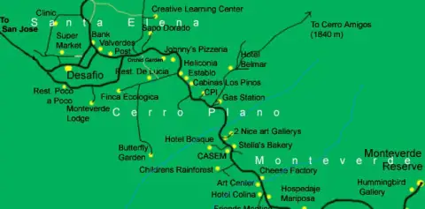 Monteverde Map
